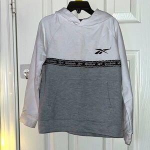 Boys white reebok pullover hoodie